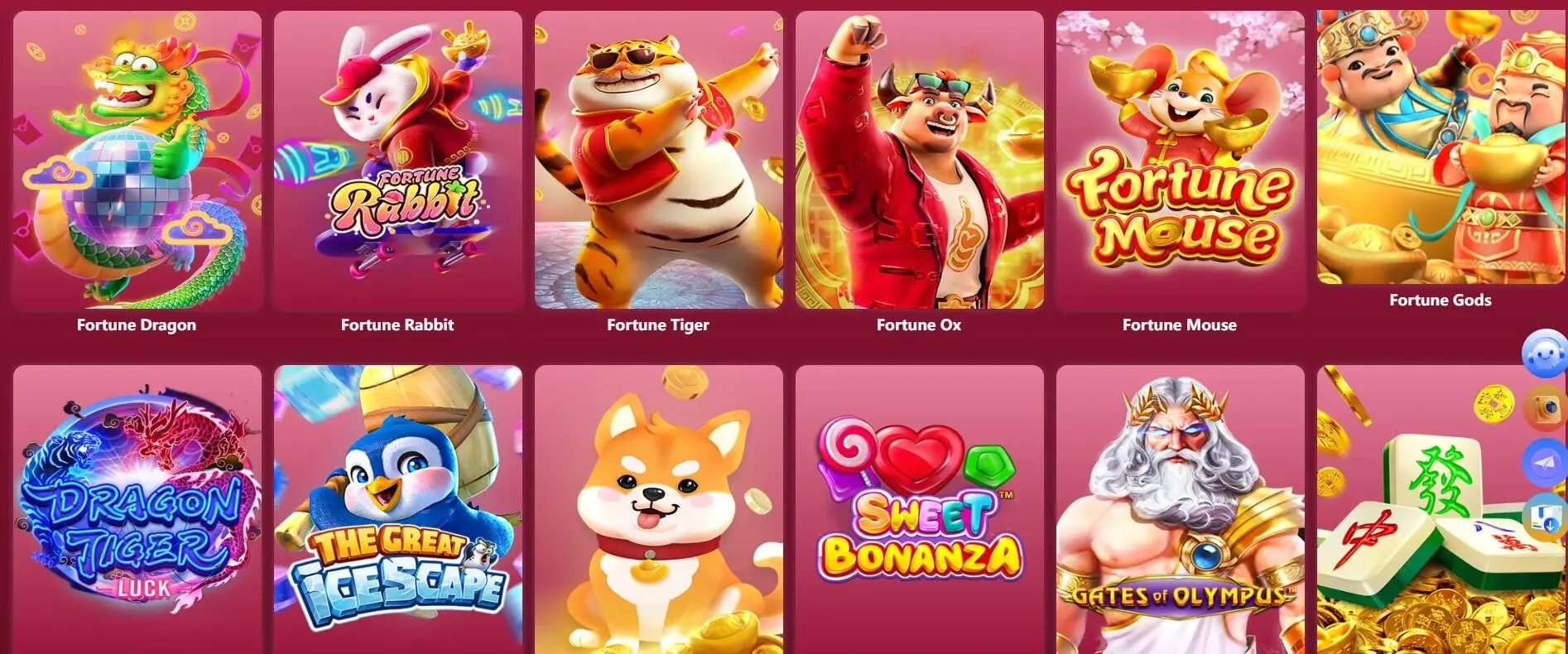 Layar permainan Fortune Tiger dengan gulungan aktif dan simbol harimau emas